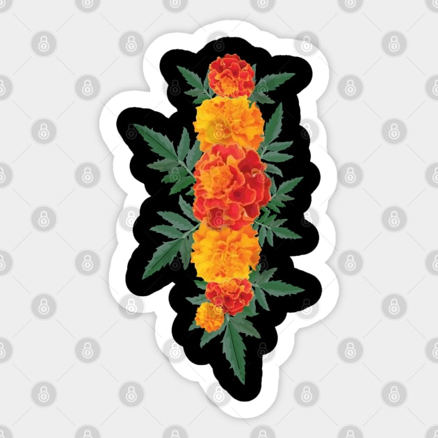 cempasúchil mexican flowers day of the death marigold bouquet Sticker by T-Mex